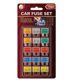 15pc Car Fuse Set