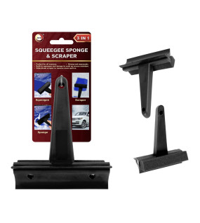 Squeegee Sponge & Scraper 3-In-1