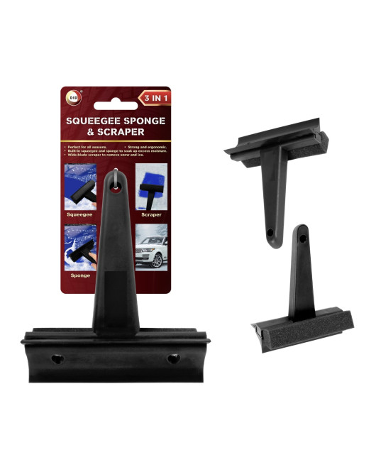 Squeegee Sponge & Scraper 3-In-1