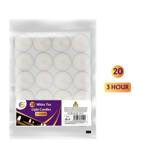 20 White Tea Light Candles