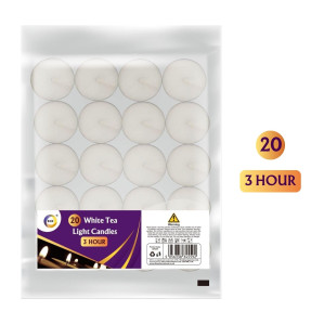 20 White Tea Light Candles