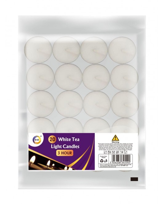 20 White Tea Light Candles