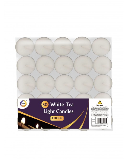 50 White Tea Light Candles
