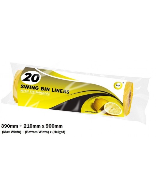 20pc Swing Bin Liners with Tie Handles