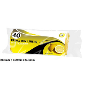 40pc Pedal Bin Liners with Tie Handles