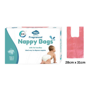 100Pk Fragranced Nappy Bags