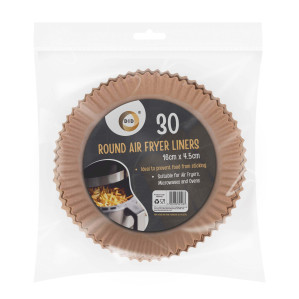 30pc 16cm x 4.5cm Round Air Fryer Liners