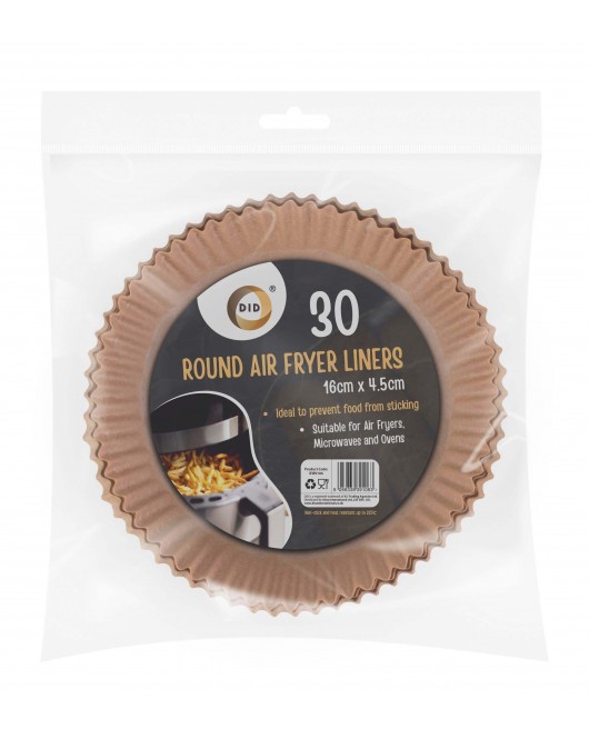 30pc 16cm x 4.5cm Round Air Fryer Liners