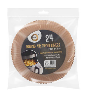 24pc 20cm x 4.5cm Round Air Fryer Liners