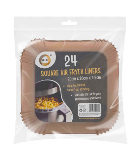 24pc 20cm x 20cm x 4.5cm Square Air Fryer Liners