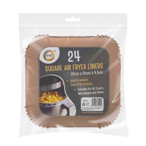 24pc 20cm x 20cm x 4.5cm Square Air Fryer Liners