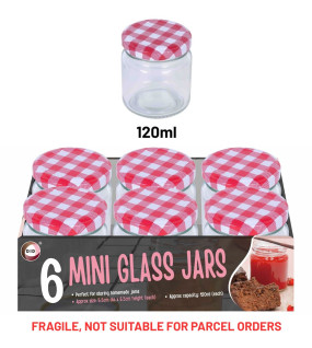 6pc 120ml Mini Glass Jars