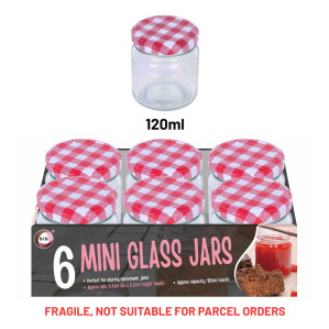 6pc 120ml Mini Glass Jars