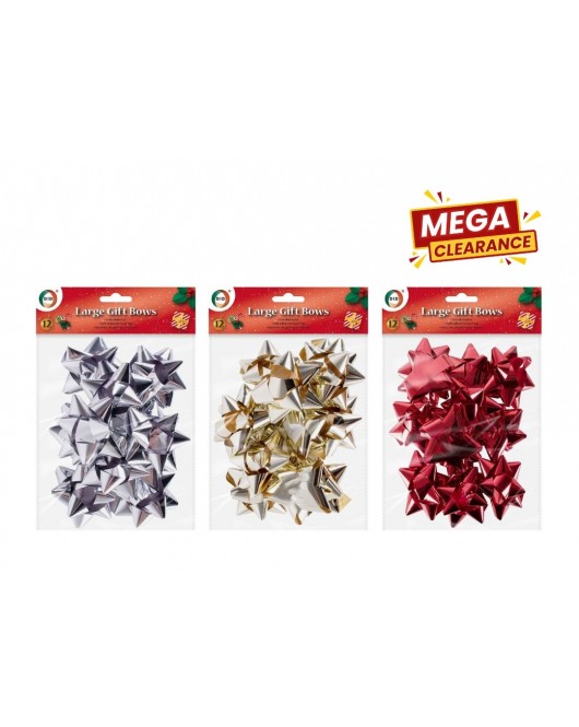 12 Large Gift Bows