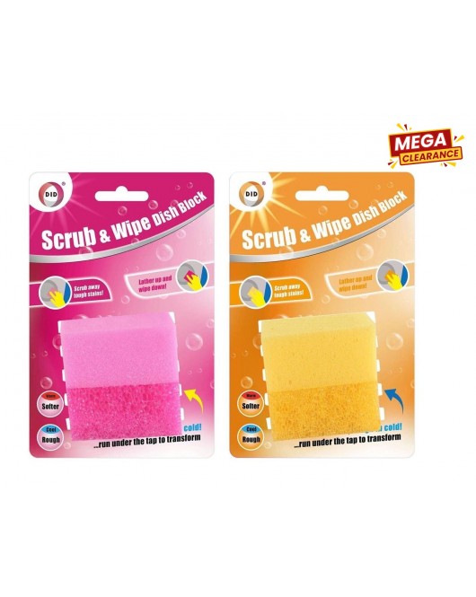 Scrub & Wipe Dish Block