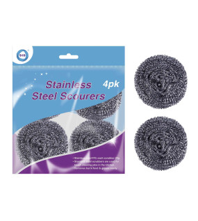 4pc Stainless Steel Scourers