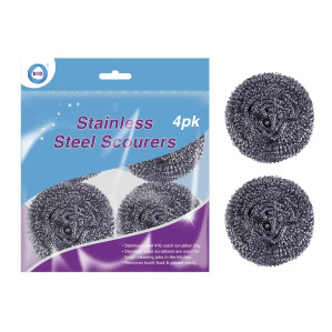 4pc Stainless Steel Scourers