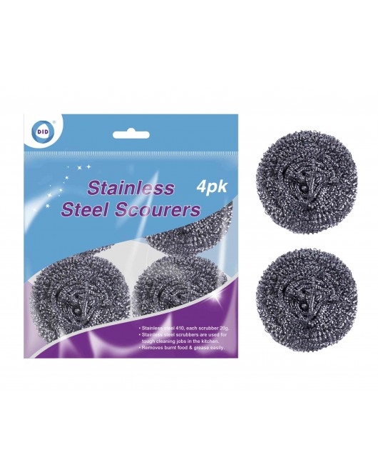 4pc Stainless Steel Scourers