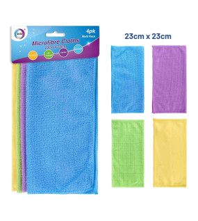 4pc Microfibre Cloths - 23cm x 23cm