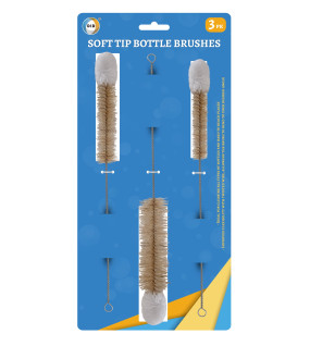 3pc Soft Tip Bottle Brushes