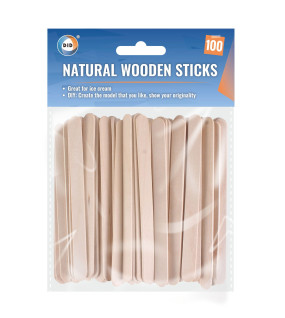 100pc Natural Wooden Sticks