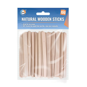 100pc Natural Wooden Sticks