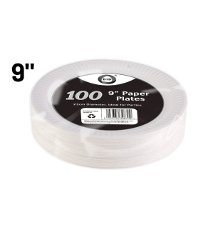 100pc 9" Paper Plates