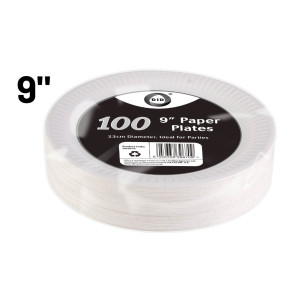 100pc 9" Paper Plates