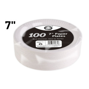 100pc 7" Paper Plates