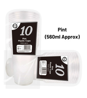 10pc Pint Plastic Cups