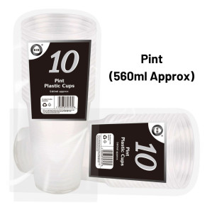 10pc Pint Plastic Cups