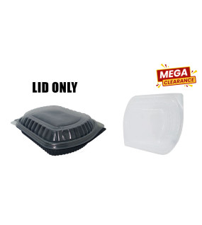 50pc Pp 1 Section Transparent Microwave Food Container Lids 18G
