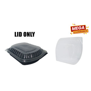 50pc Pp 1 Section Transparent Microwave Food Container Lids 18G