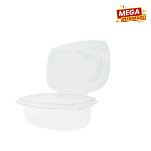 100pc Pet Minbar Transparent Hinged Lid Containers 80Cc 4G