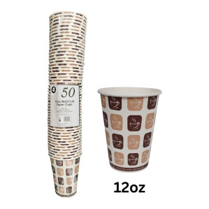50pc 12oz Hot/Cold Paper Cups 