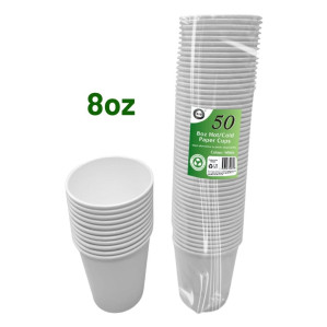 50pc 8oz Hot/Cold Paper Cups