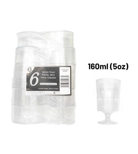 6pc Reusable 160ml (5Oz) Mini Wine Glasses