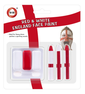 Red & White England Face Paint
