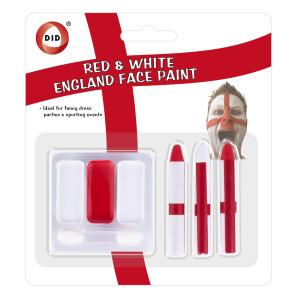 Red &amp; White England Face Paint