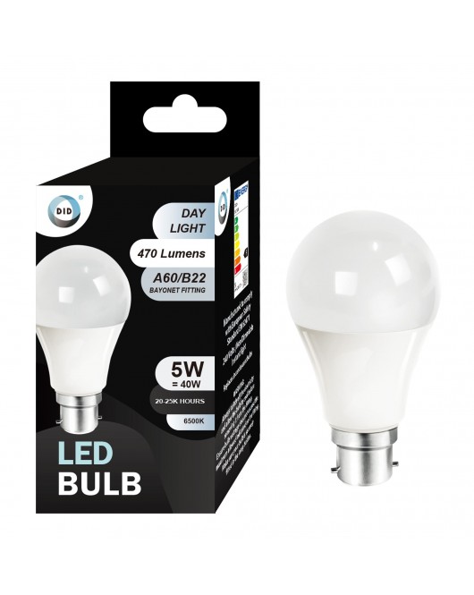 Day Light Led Bulb 5W A60/B22