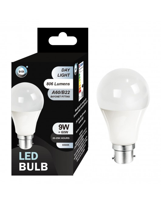 Day Light Led Bulb 9W A60/B22
