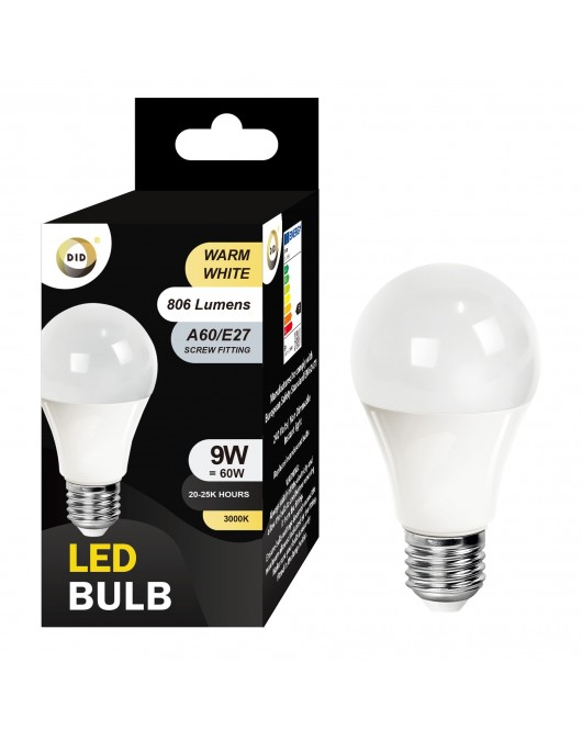 Warm White Led Bulb 10W A60/E27