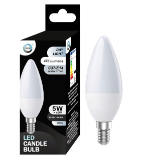 Day Light Led Candle Bulb 5W C37/E14