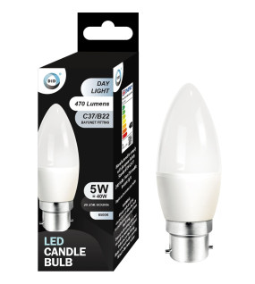 Day Light Led Candle Bulb 5W C37/B22