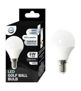 Day Light Led Golf Ball Bulb 5W G45/E14