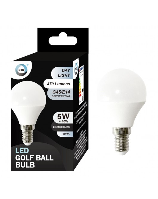 Day Light Led Golf Ball Bulb 5W G45/E14