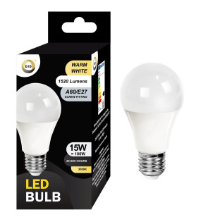 Warm White Led Bulb 15W A60/E27