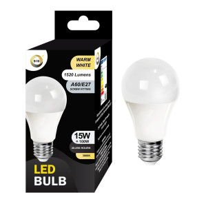 Warm White Led Bulb 15W A60/E27