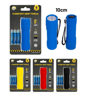9 Led 10cm Torch with Batteries