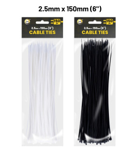 150Pk 150mm x 2.5mm Cable Ties